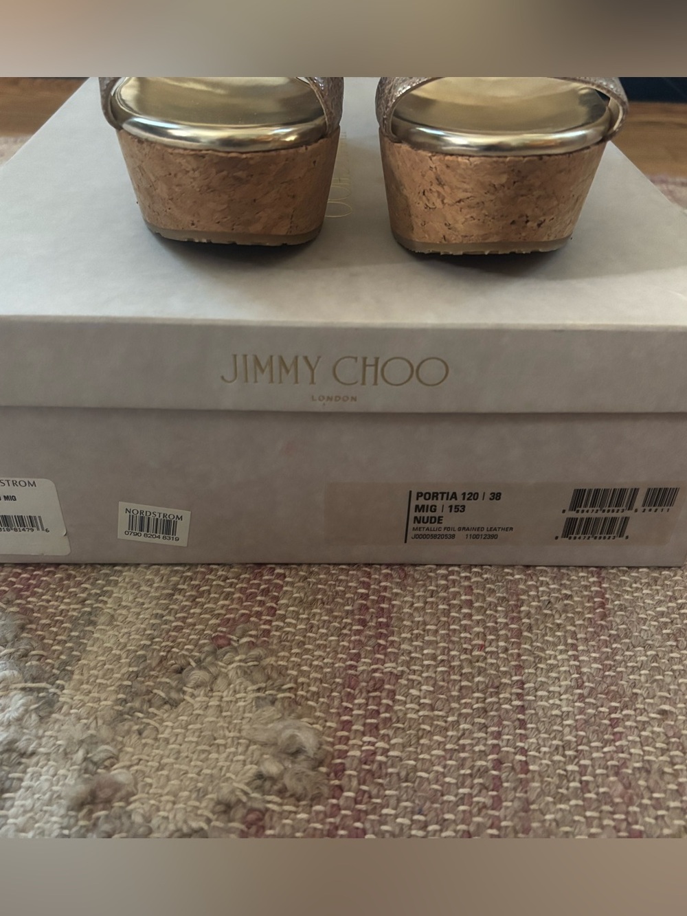Jimmy Choo women’s wedge cork sandals - Picture 2 of 7